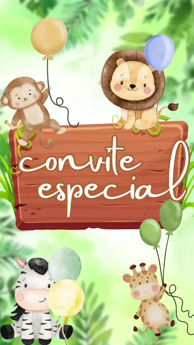 Convite Animado - Safari