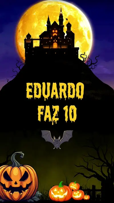 Convite Animado Simples - Halloween