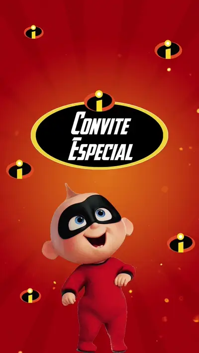 Convite Animado - Os Incíveis