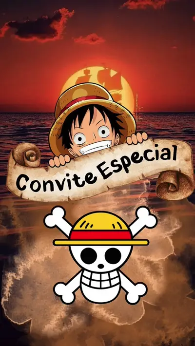 Convite Animado - One Piece
