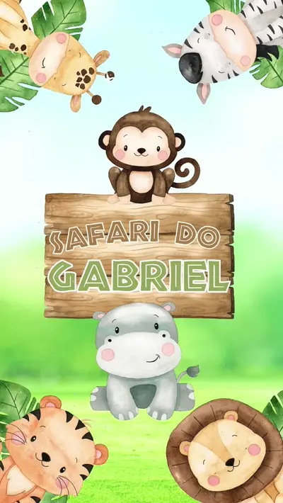 Convite Animado - Safari