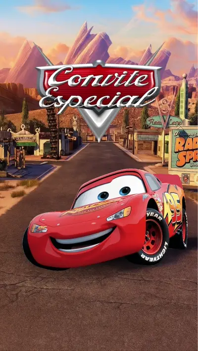 Convite Animado - Carros Disney