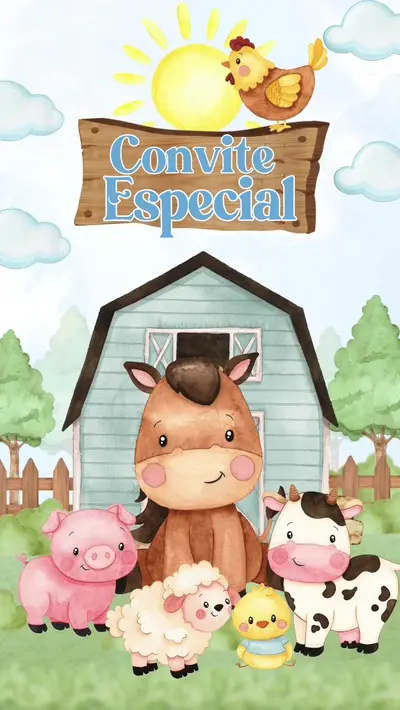 Convite Animado - Fazedinha Menino