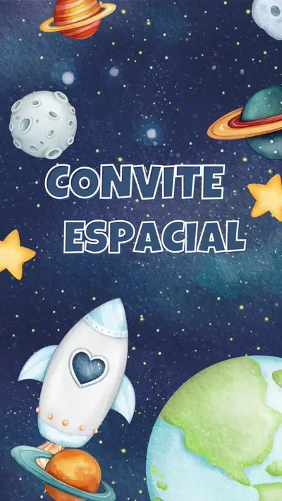 Convite Animado - Astronauta