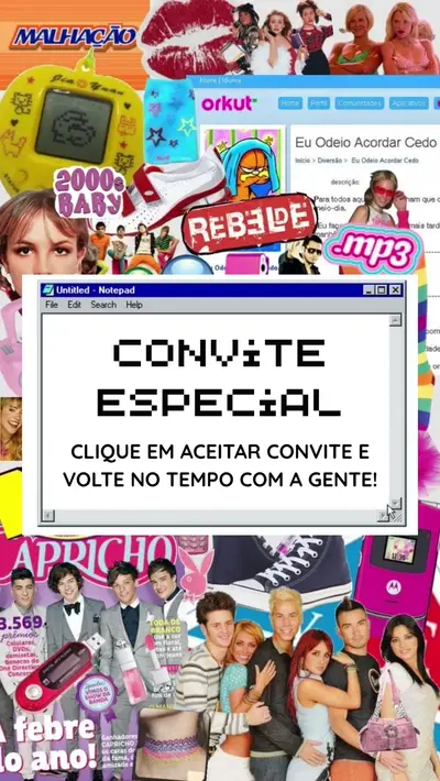 Convite Animado - Ano 2000