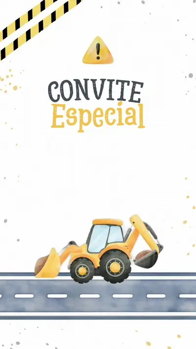 Convite Animado - Construção