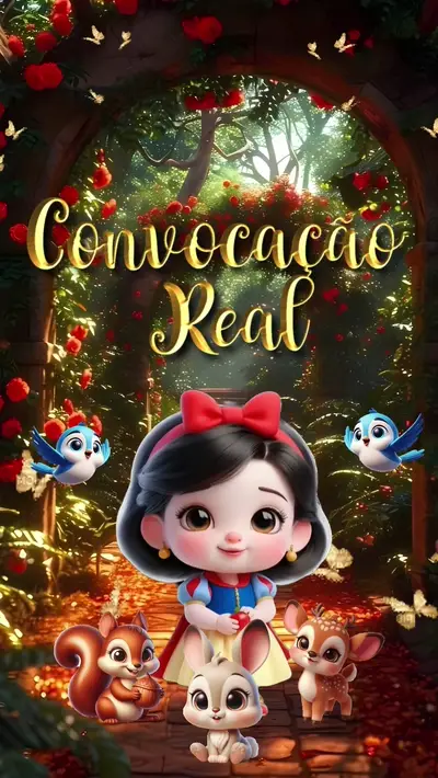 Convite Animado - Branca de Neve Baby
