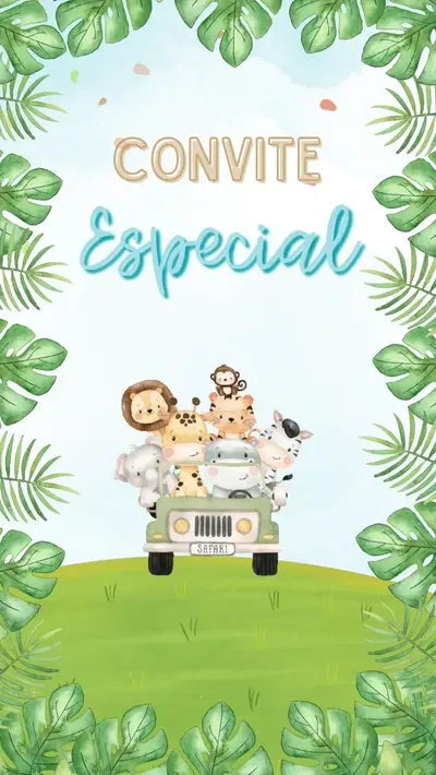 Convite Animado - Safari