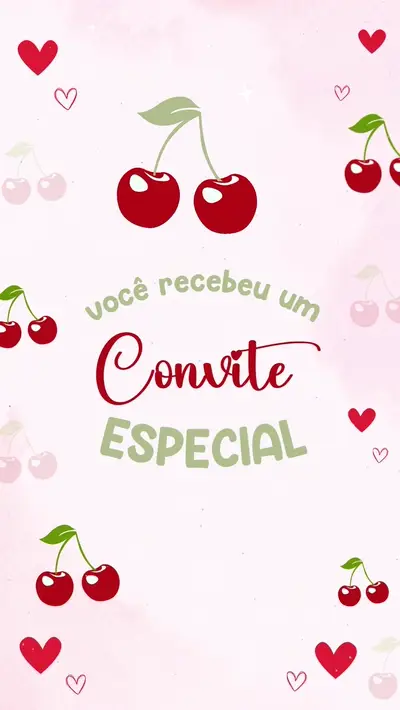 Convite Animado - Cerejinha