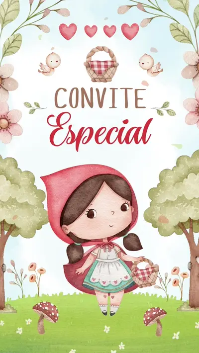 Convite Animado - Chapeuzinho Vermelho 