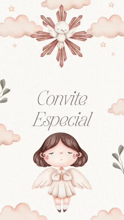 Convite Animado - Batizado Menina